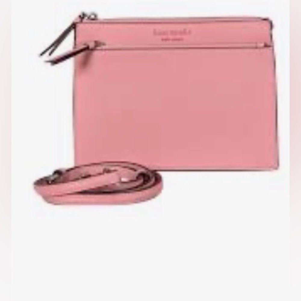 Kate Spade Cameron Street Clarise Crossbody saffiano Leather Dusty Rose purse